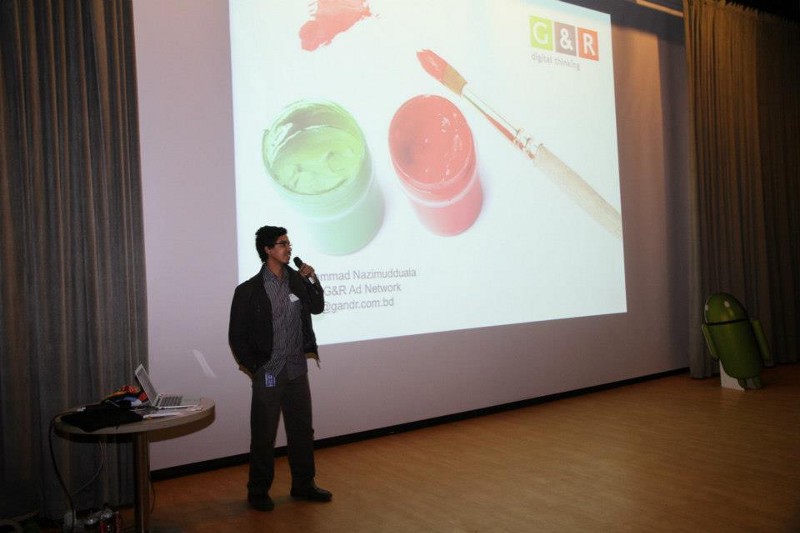 G&R presenting at a GBG Dhaka event at the GP House in February 2013.