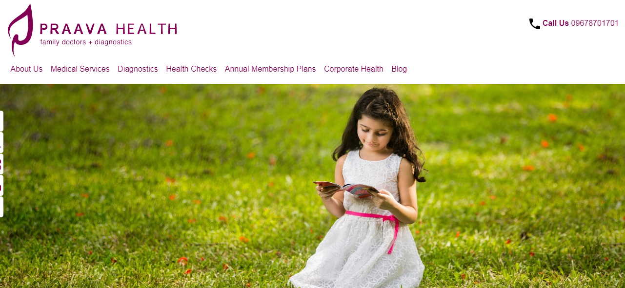 Praava Health web screenshot on Aug 02 use