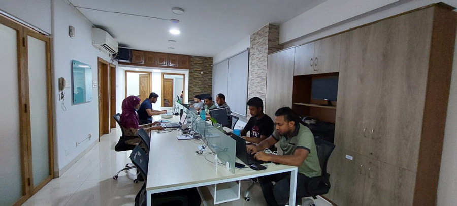 People working at Misfit office 