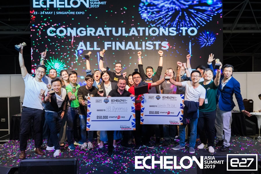 Part of Team E27 with the winners of Echelon Asia Summit 2019